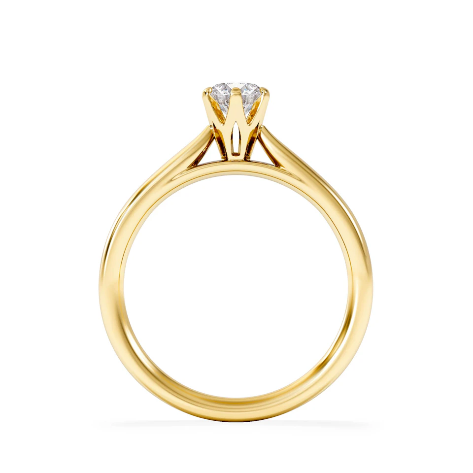Half Carat Diamond Engagement Ring High Set Chloe Lab F/VS1 18K Gold