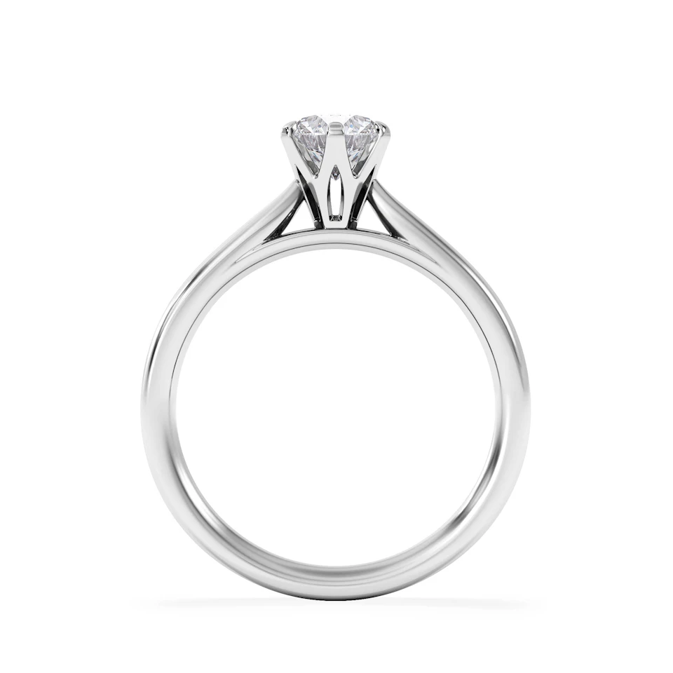 Certified 0.70CT Chloe High 18K White Gold Engagement Ring G/VS