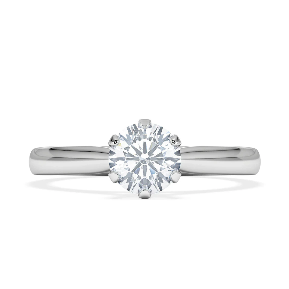Certified 0.70CT Chloe High Platinum Engagement Ring G/VS