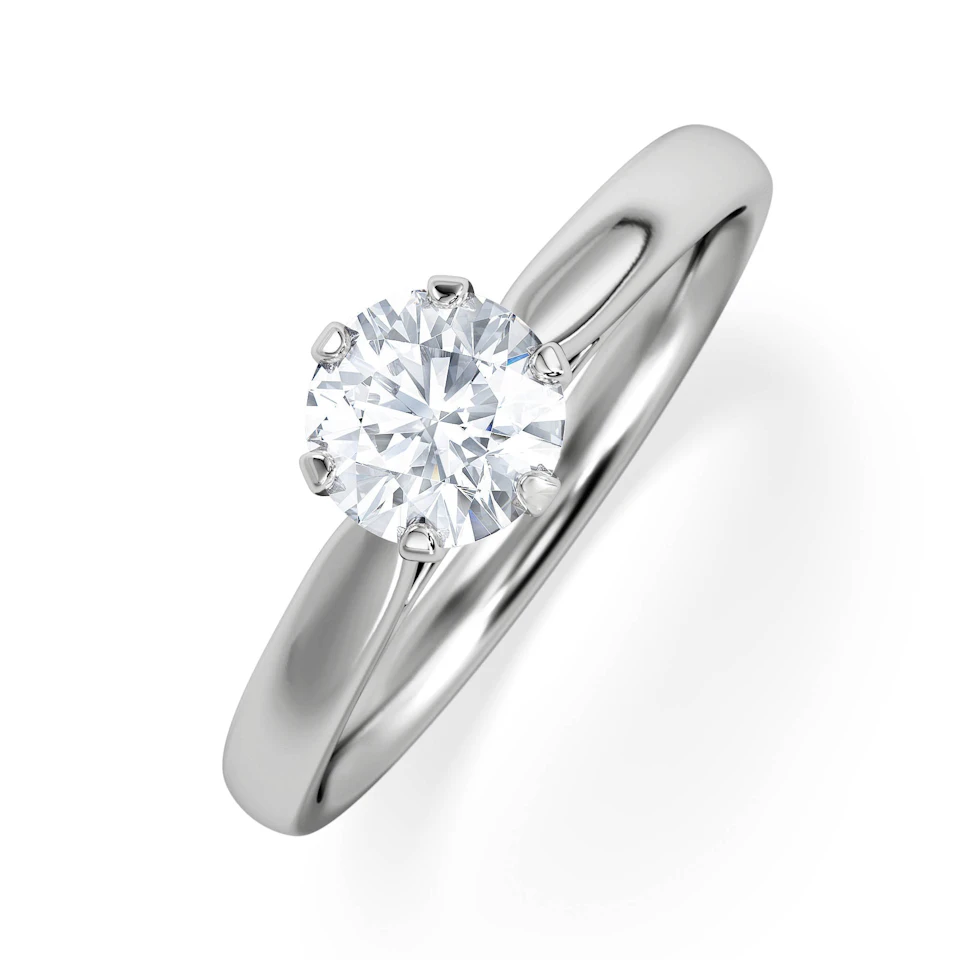 Certified 0.70CT Chloe High Platinum Engagement Ring G/VS