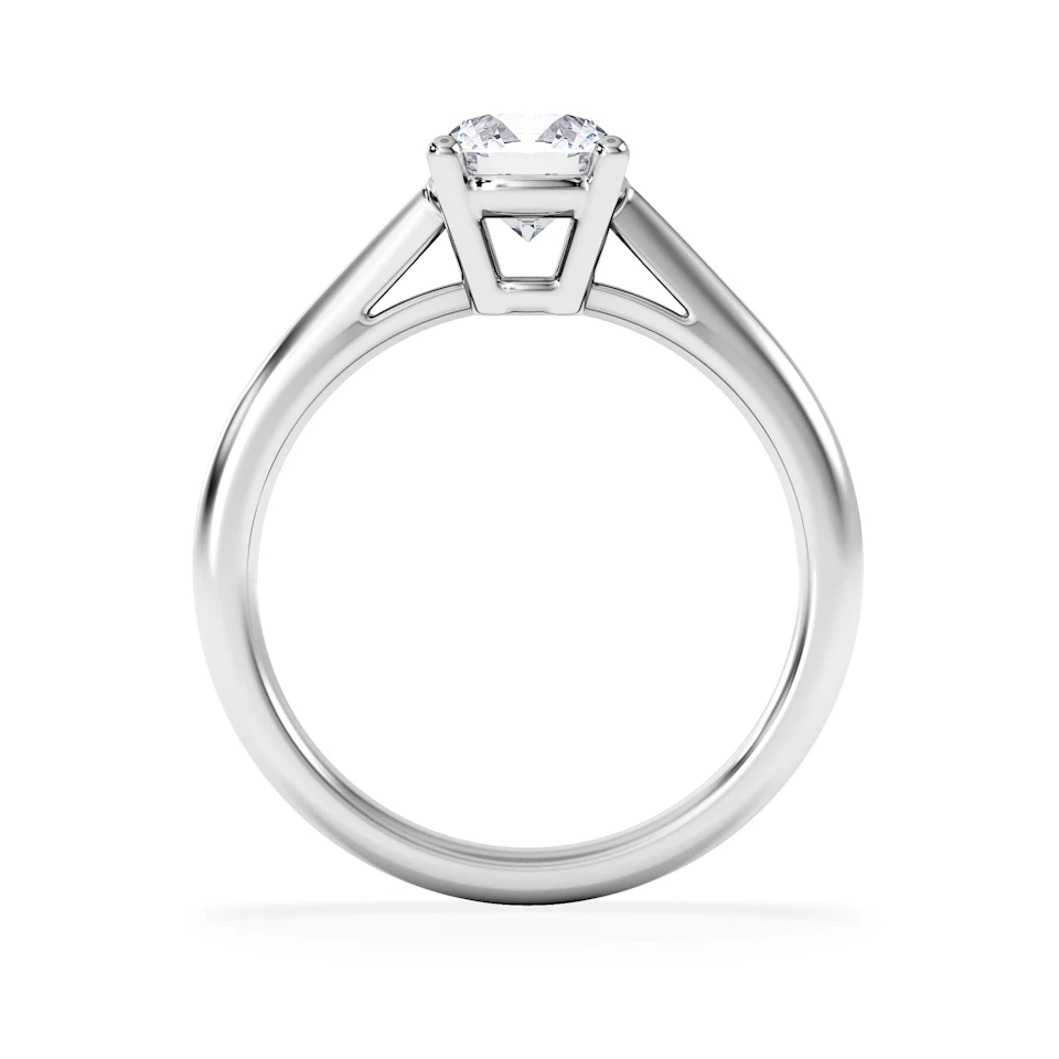 1 Carat Diamond Engagement Ring Elysia Lab FVS1 IGI Certified Platinum