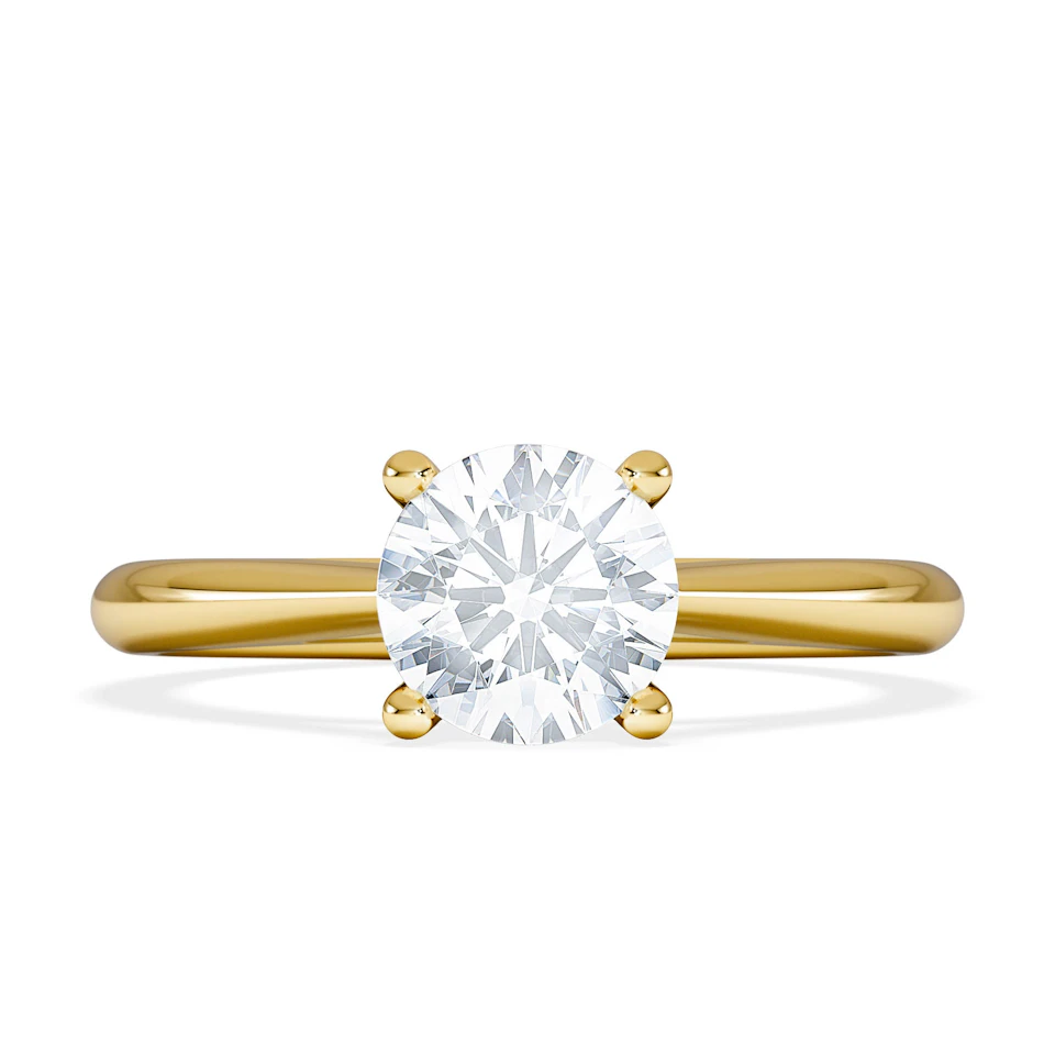 1 Carat Diamond Engagement Ring Elysia Lab FVS1 IGI Certified 18K Gold