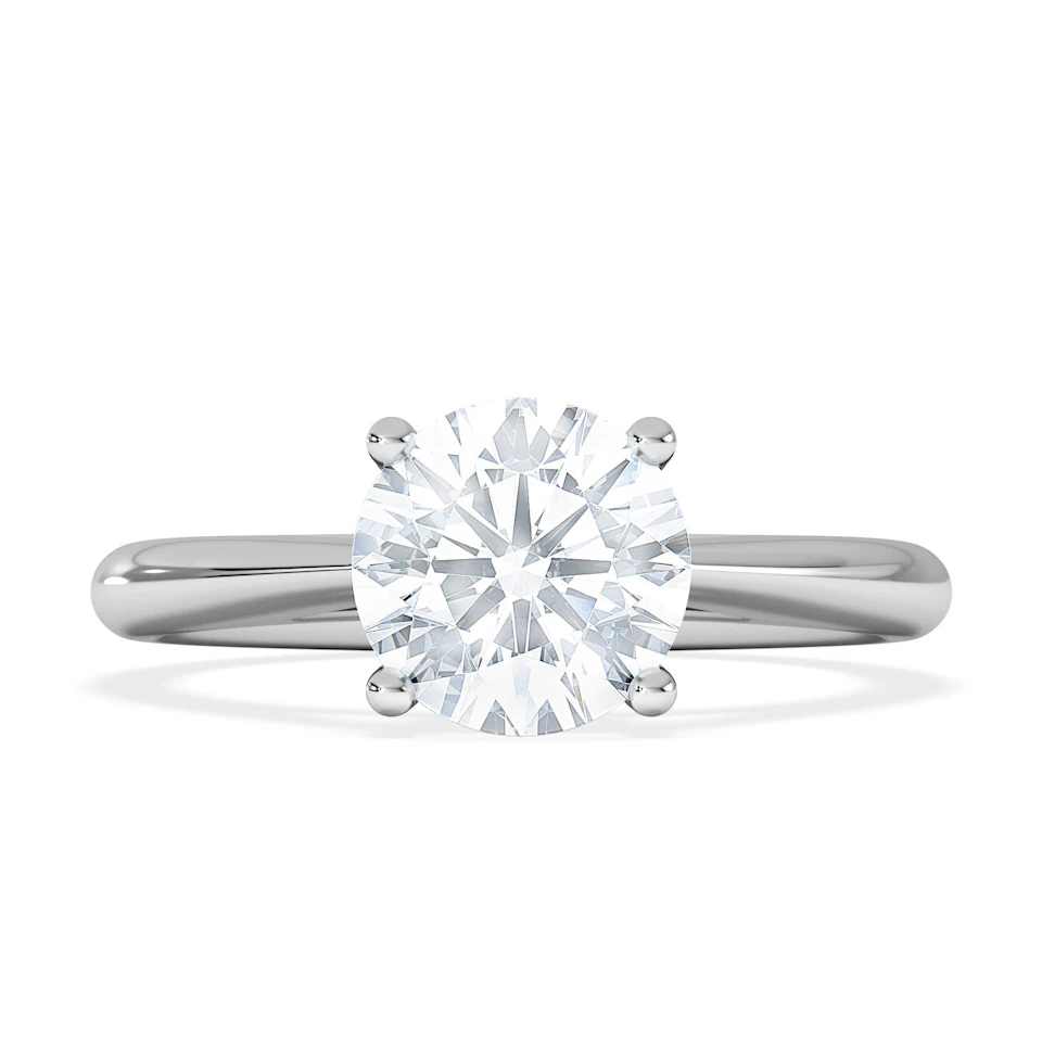 1.50ct Diamond Engagement Ring Elysia Lab F/VS1 IGI Certified Platinum