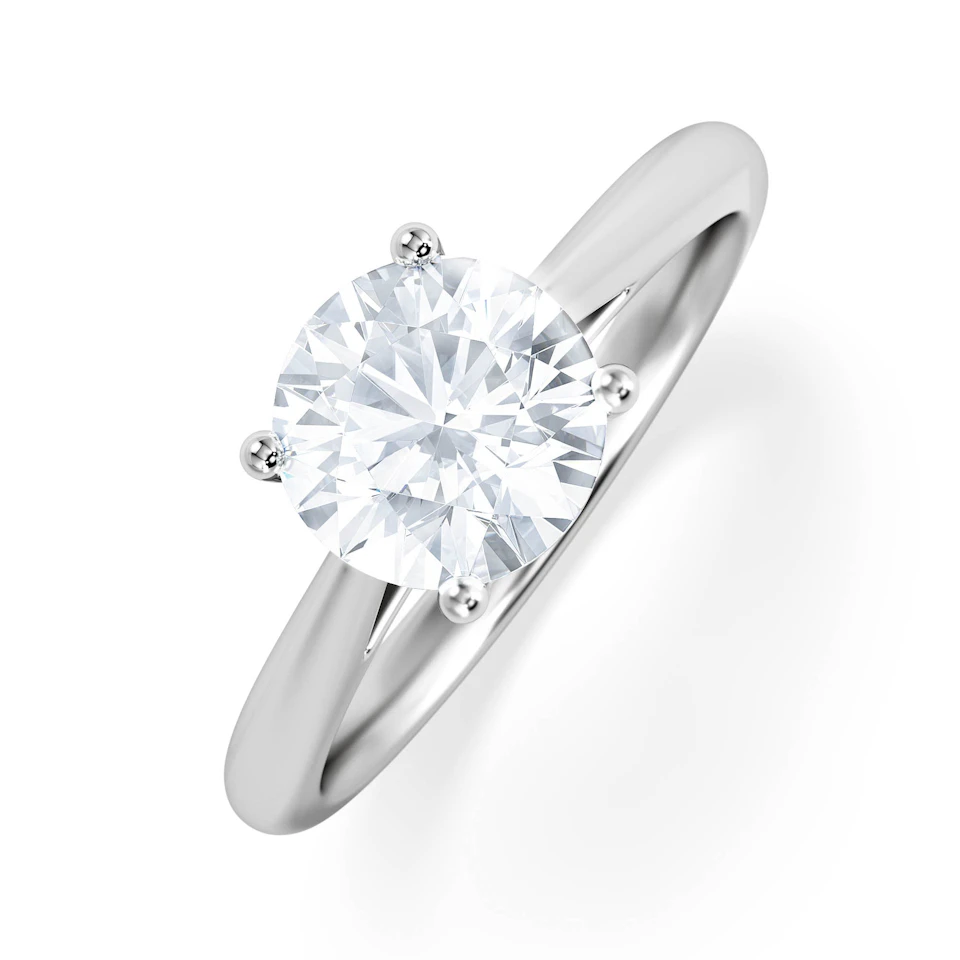 1.50ct Diamond Engagement Ring Elysia Lab F/VS1 IGI Certified Platinum