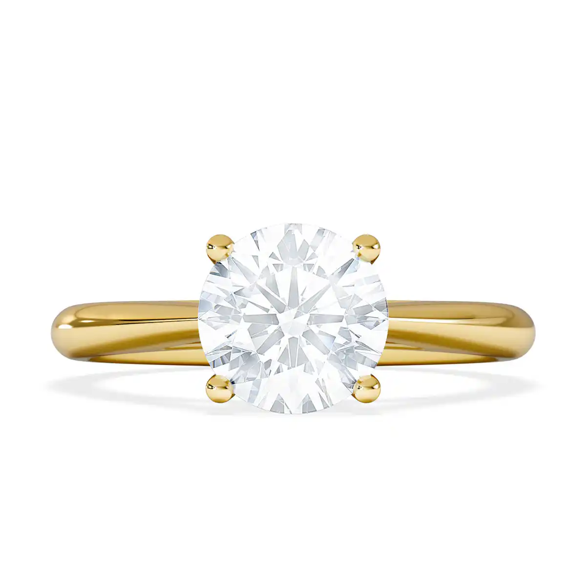 1.50ct Diamond Engagement Ring Elysia Lab F/VS1 IGI Certified 18K Gold