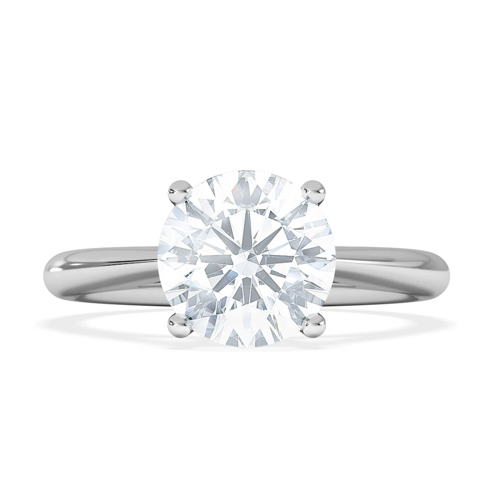 2 Carat Diamond Engagement Ring Elysia Lab F/VS1 IGI Certified Platinum