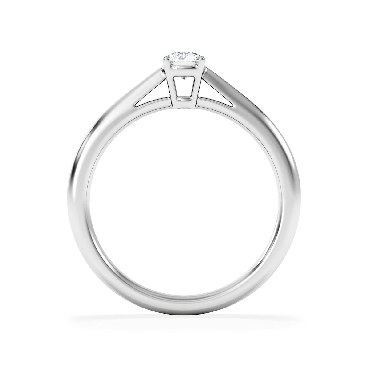 Engagement Ring Certified Elysia 18K White Gold Diamond 0.25CT-G-H/SI