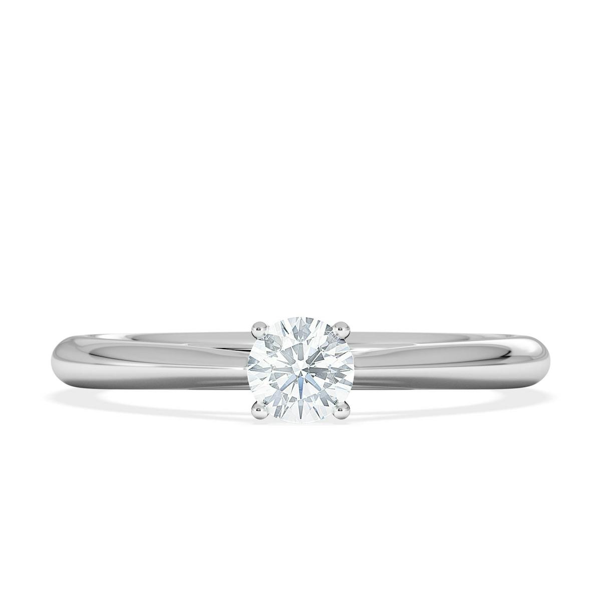 Engagement Ring Certified Elysia 18K White Gold Diamond 0.25CT-G-H/SI