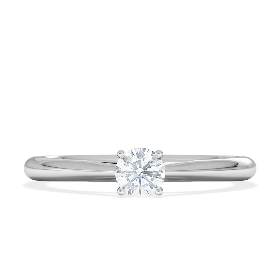 Engagement Ring Certified Elysia 18K White Gold Diamond 0.25CT-F-G/VS