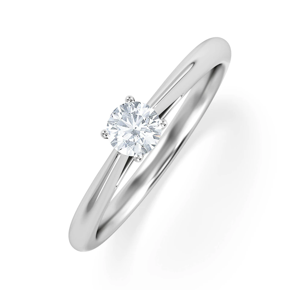 Engagement Ring Elysia 0.25ct Lab Diamond G/Vs in Platinum