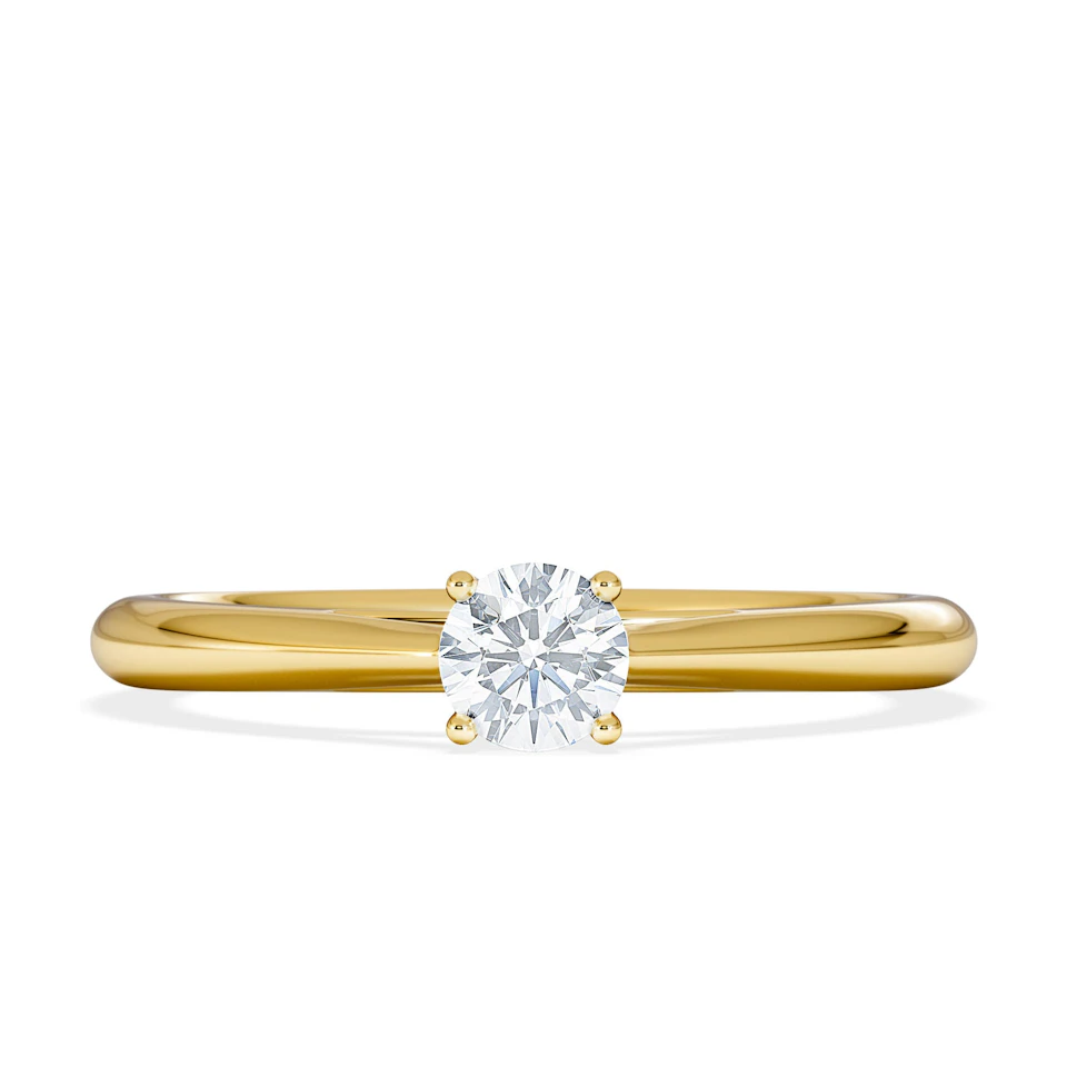 Engagement Ring Certified Elysia 18K Gold Diamond 0.25CT