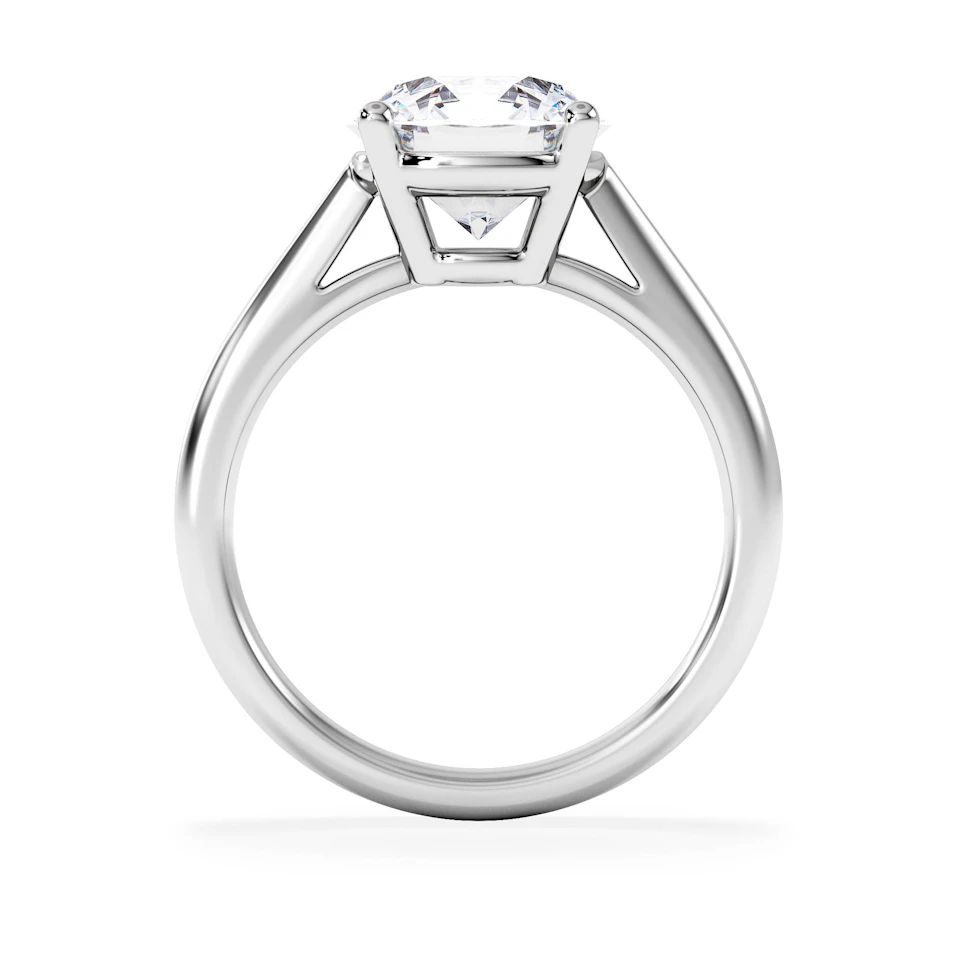Elysia 3.00ct Lab Diamond Round Cut Engagement Ring in 18K White Gold G/VS1