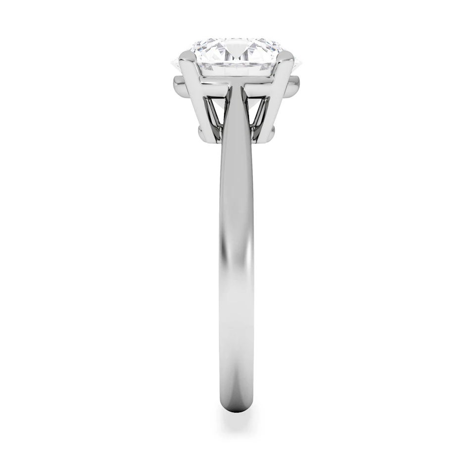 Elysia 3.00ct Lab Diamond Round Cut Engagement Ring in 18K White Gold G/VS1