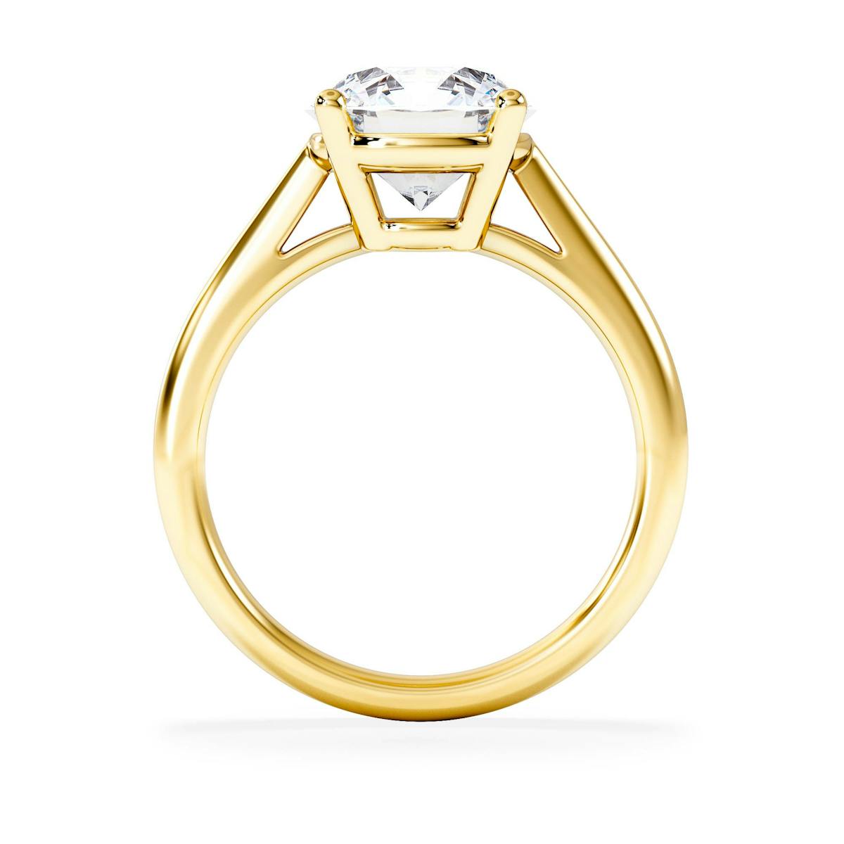 Elysia 3.00ct Lab Diamond Round Cut Engagement Ring in 18K Yellow Gold G/VS1
