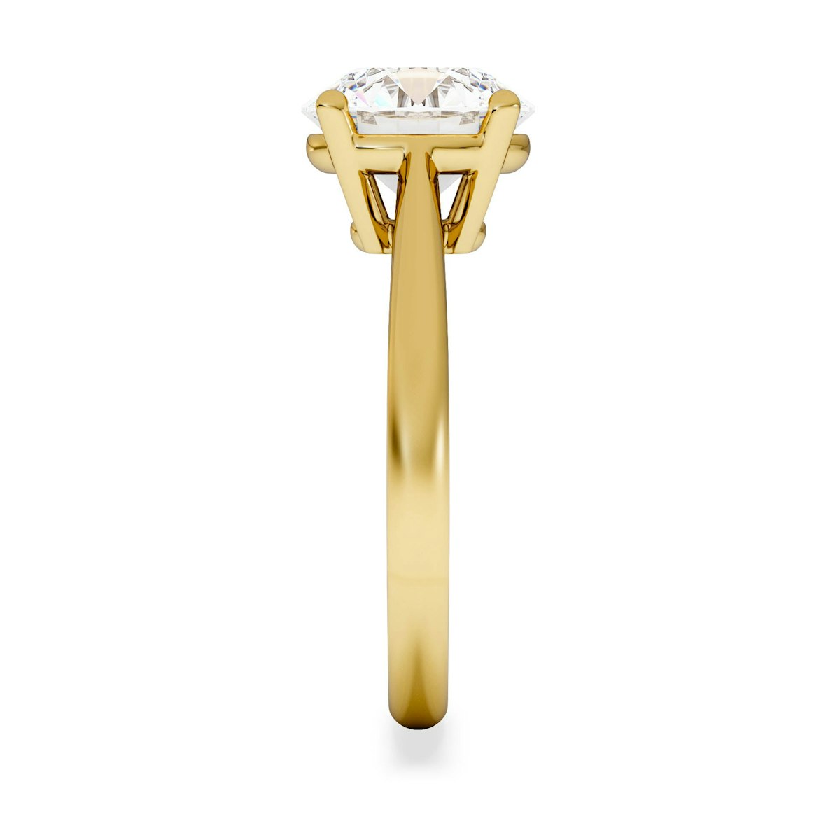 Elysia 3.00ct Lab Diamond Round Cut Engagement Ring in 18K Yellow Gold G/VS1