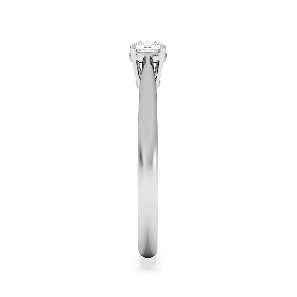 Engagement Ring Certified Elysia Platinum Diamond 0.33CT H/SI