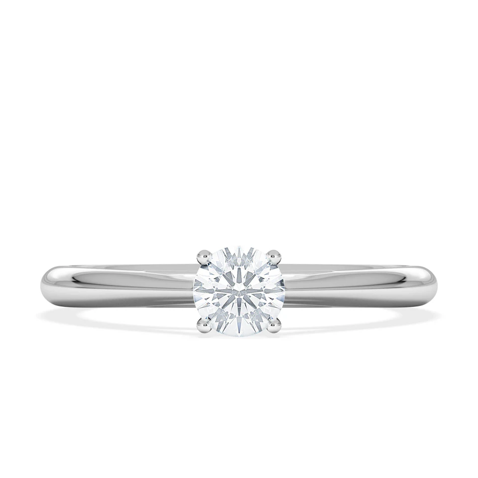 Engagement Ring Certified Elysia Platinum Diamond 0.33CT H/SI
