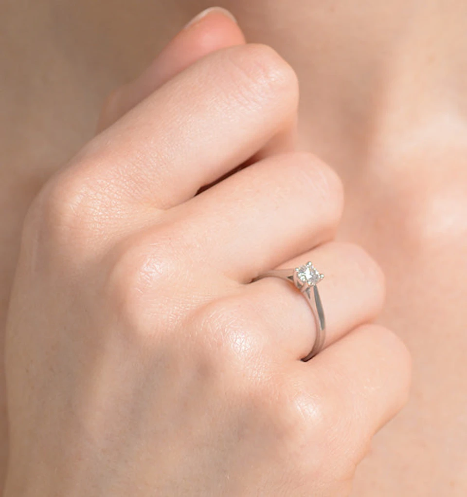 Engagement Ring Elysia 0.33ct Lab Diamond H/Si in Platinum