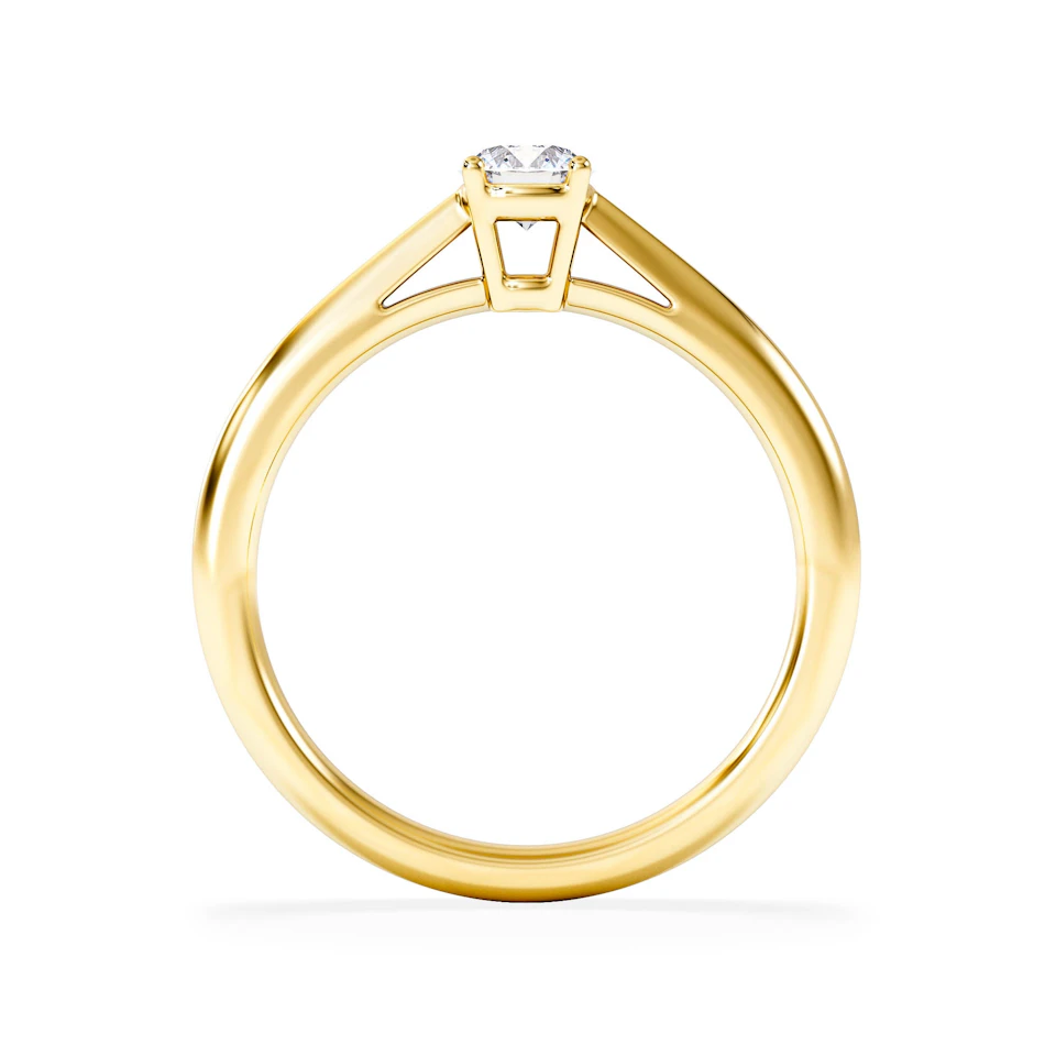 Engagement Ring Certified Elysia 18K Gold Diamond 0.33CT-G-H/SI
