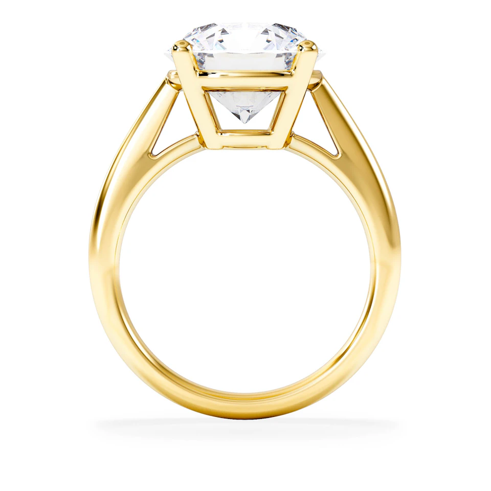 Elysia 5.00ct Lab Diamond Round Cut Engagement Ring in 18K Yellow Gold G/VS1