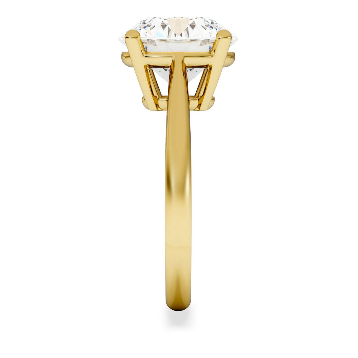 Elysia 5.00ct Lab Diamond Round Cut Engagement Ring in 18K Yellow Gold G/VS1