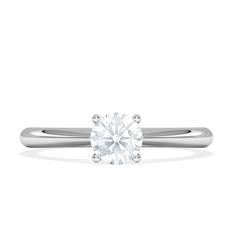 Platinum Half Carat Diamond Engagement Ring Elysia Lab F/VS1