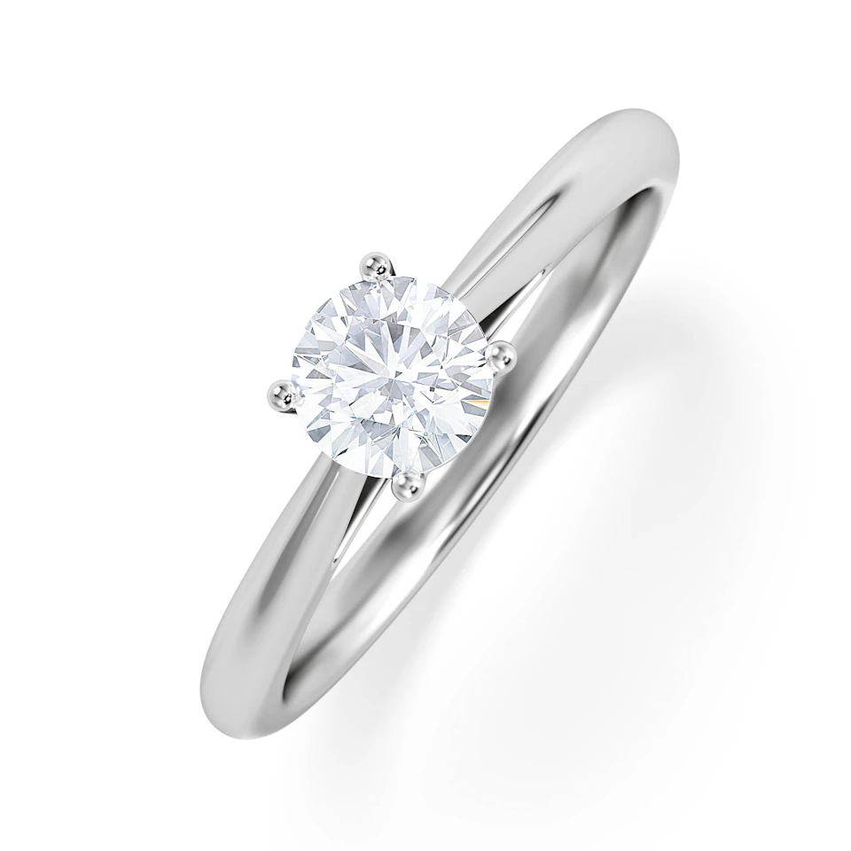 Engagement Ring Certified 0.50CT Elysia Platinum G/VS