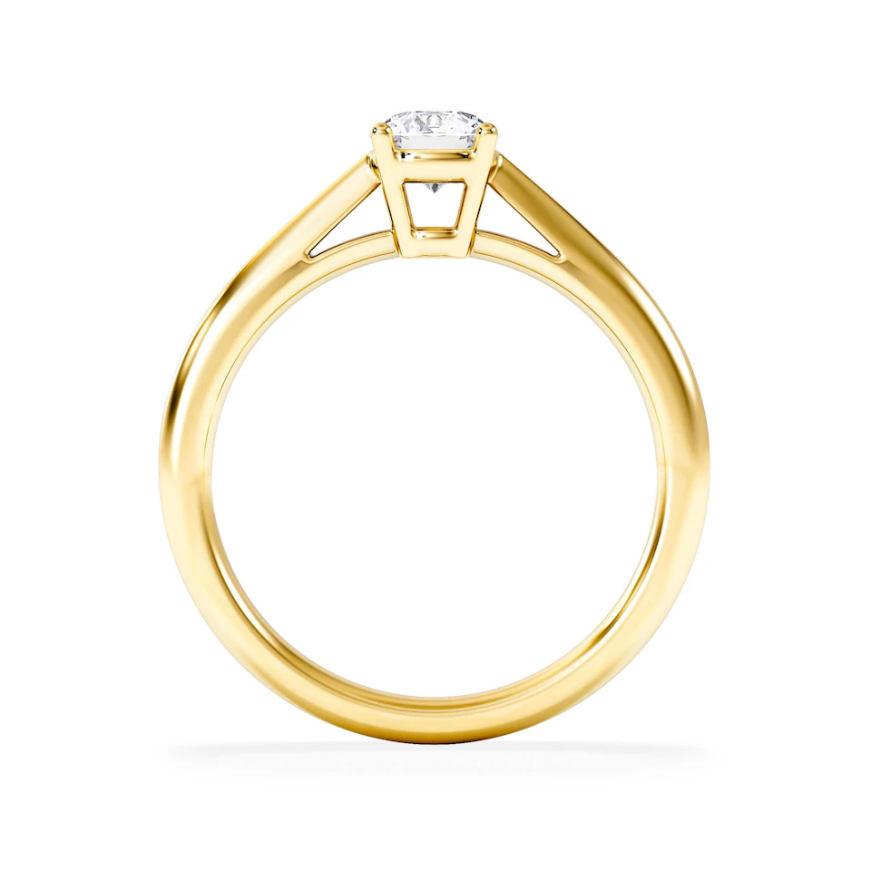 Half Carat Diamond Engagement Ring Elysia Lab F/VS1 18K Gold