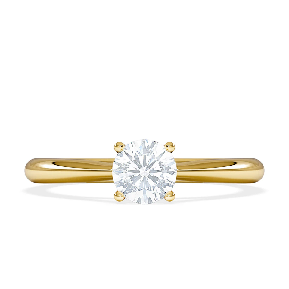 Engagement Ring Certified 0.50CT Elysia 18K Gold G/VS