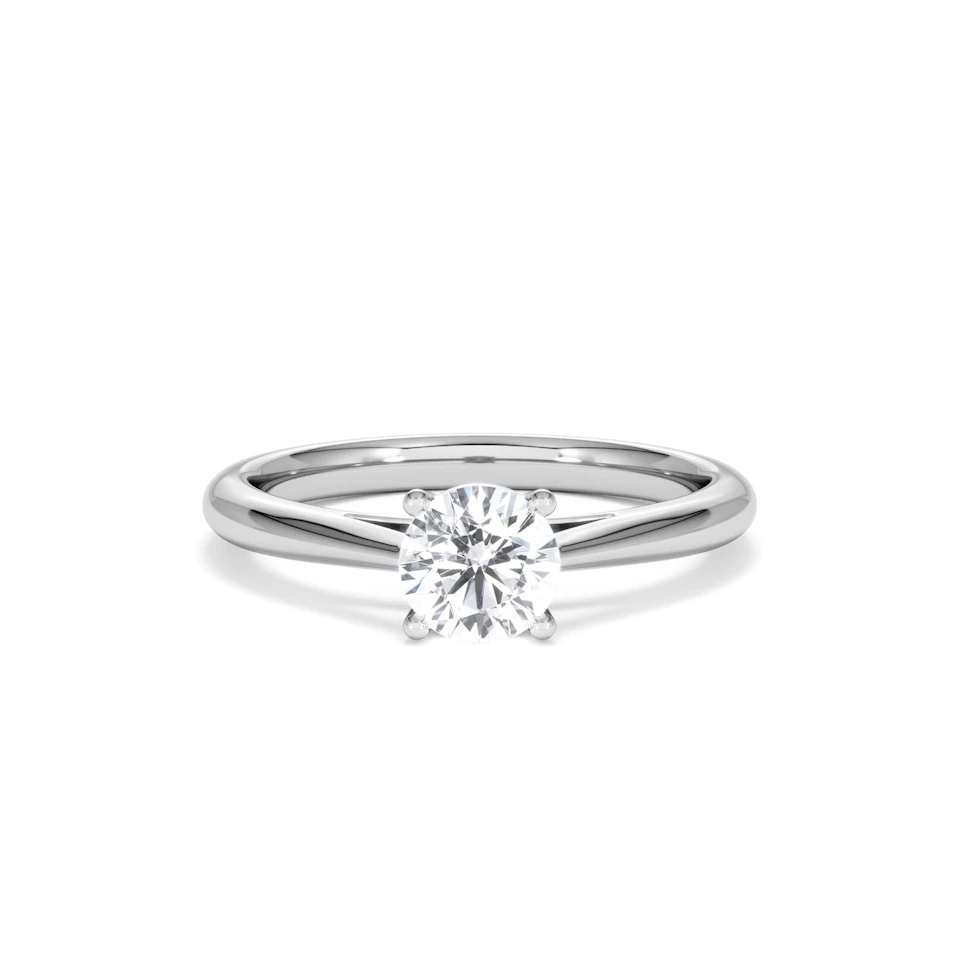 Engagement Ring Certified 0.70CT Elysia 18K White Gold G/VS