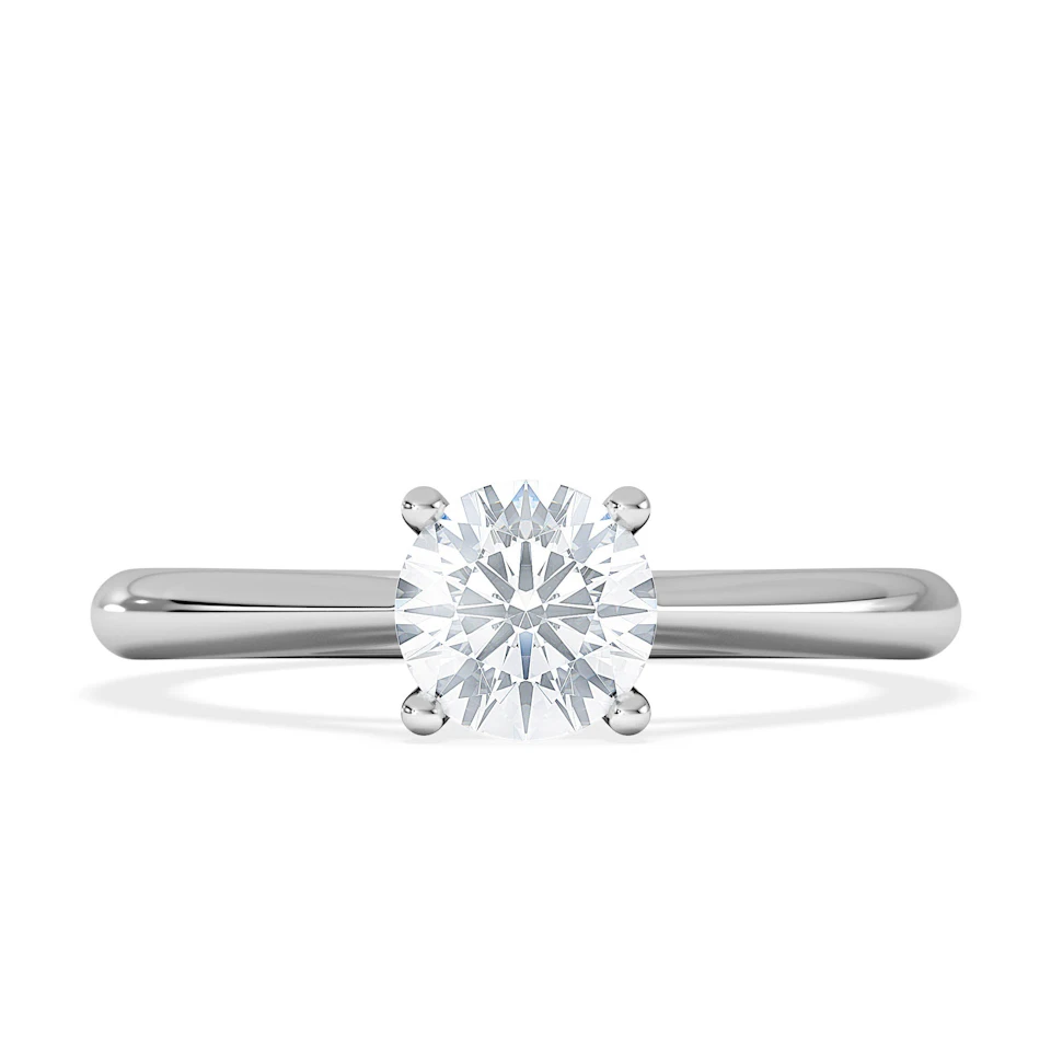 Engagement Ring Certified 0.70CT Elysia 18K White Gold G/VS