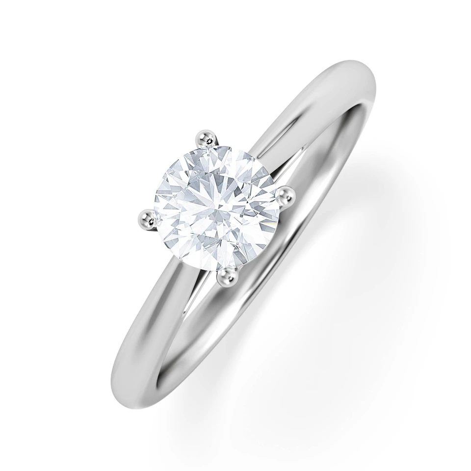 Engagement Ring Certified 0.70CT Elysia Platinum G/VS