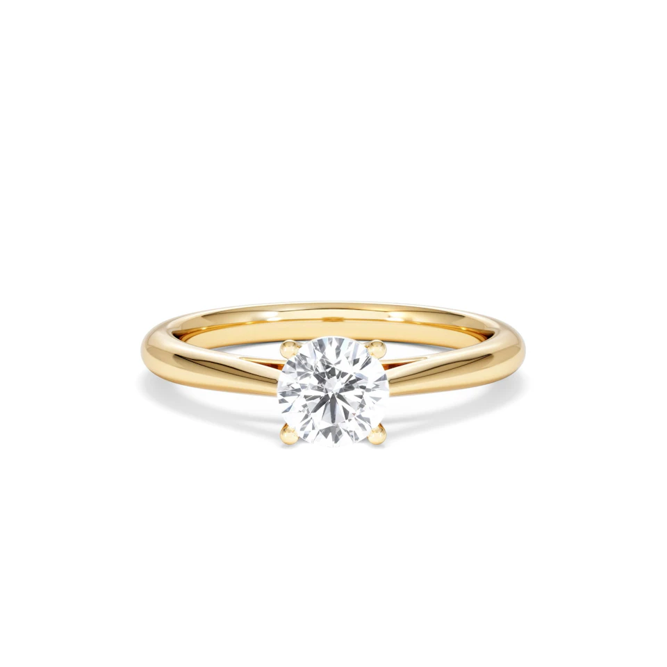 Engagement Ring Certified 0.70CT Elysia 18K Gold G/VS