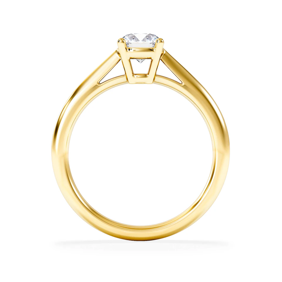 Engagement Ring Certified 0.70CT Elysia 18K Gold G/VS
