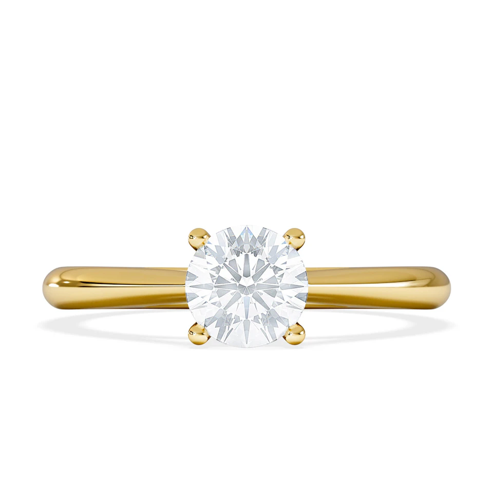Engagement Ring Certified 0.70CT Elysia 18K Gold G/VS