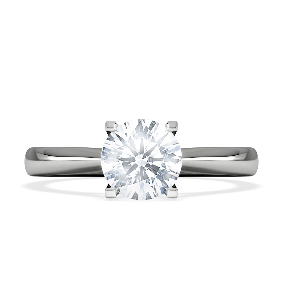1 Carat Diamond Engagement Ring Grace Lab FVS1 18K White Gold