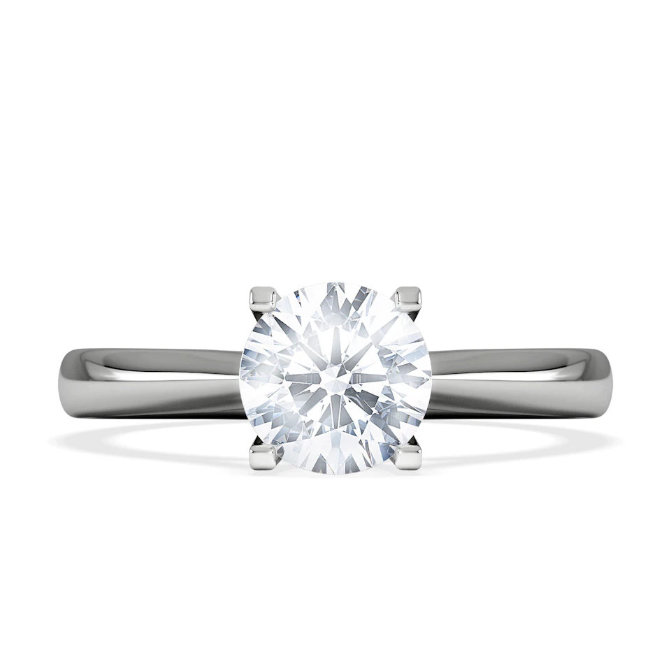 Certified 1.00CT Grace 18K White Gold Engagement Ring G/SI2