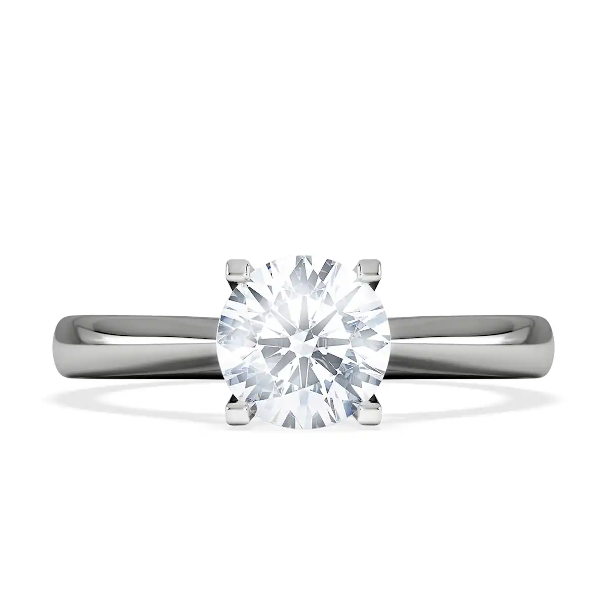 Certified 1.00CT Grace 18K White Gold Engagement Ring G/SI2