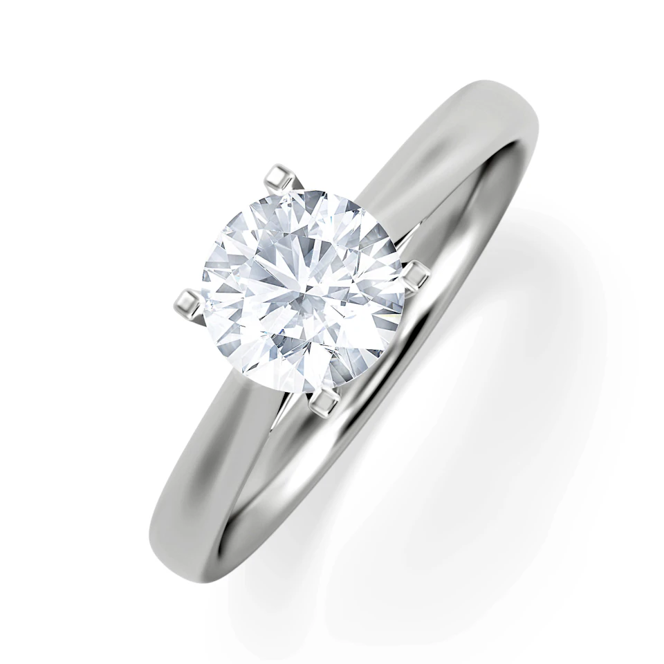 1 Carat Diamond Engagement Ring Grace Lab F/VS1 IGI Certified Platinum