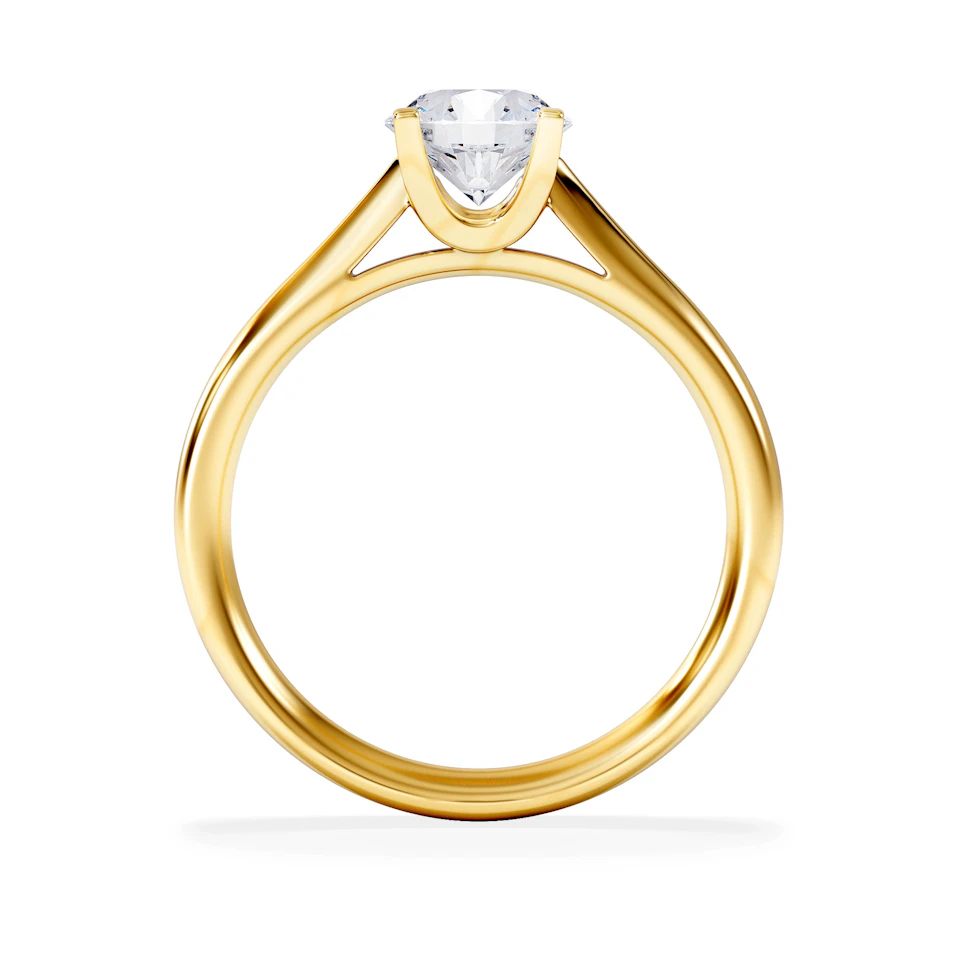 1 Carat Diamond Engagement Ring Grace Lab FVS1 IGI Certified 18K Gold