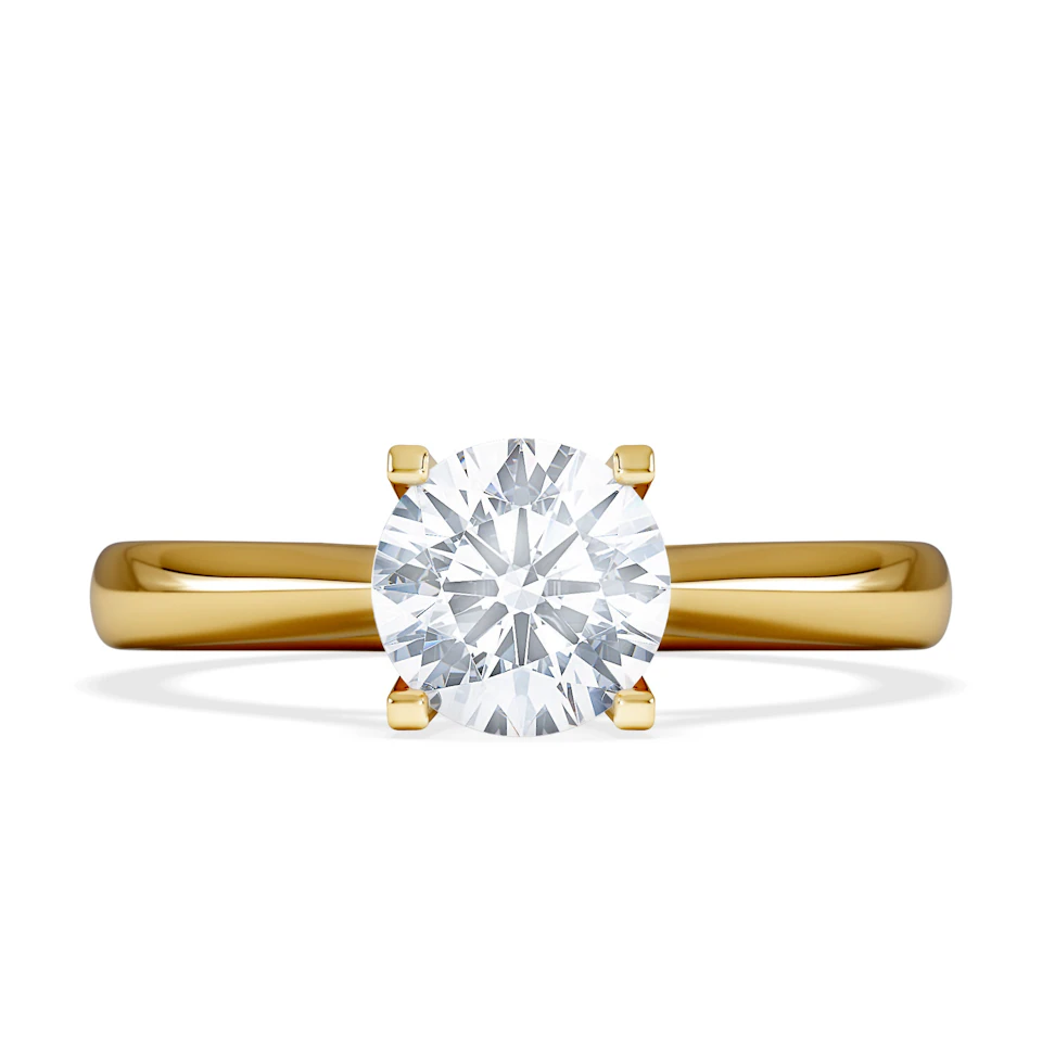 1 Carat Diamond Engagement Ring Grace Lab FVS1 IGI Certified 18K Gold