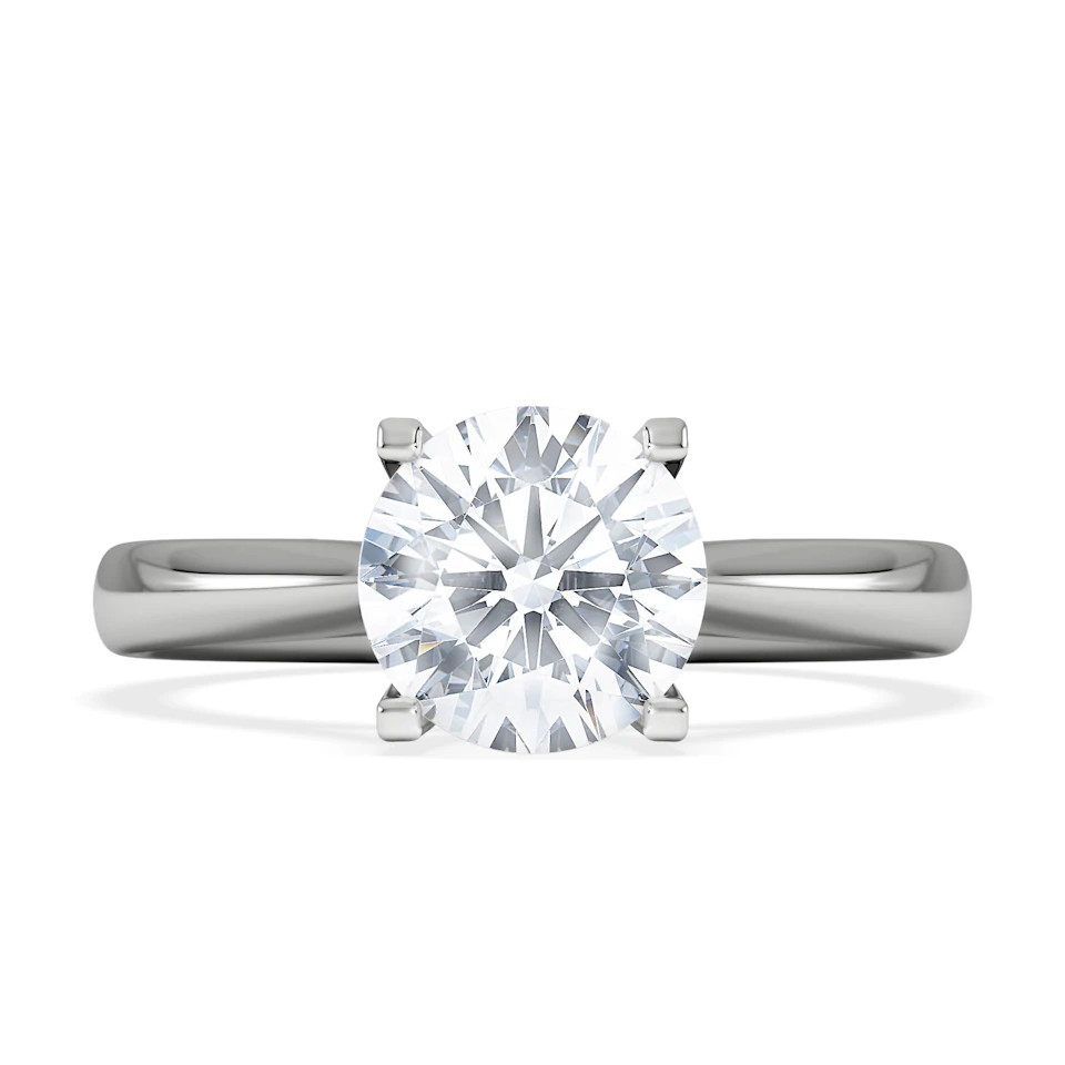 1.50ct Diamond Engagement Ring Grace Lab F/VS1 IGI Certified Platinum