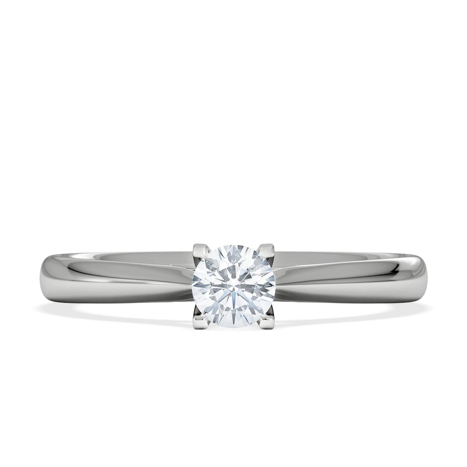 Certified Grace 18K White Gold Diamond Engagement Ring 0.25CT-F-G/VS