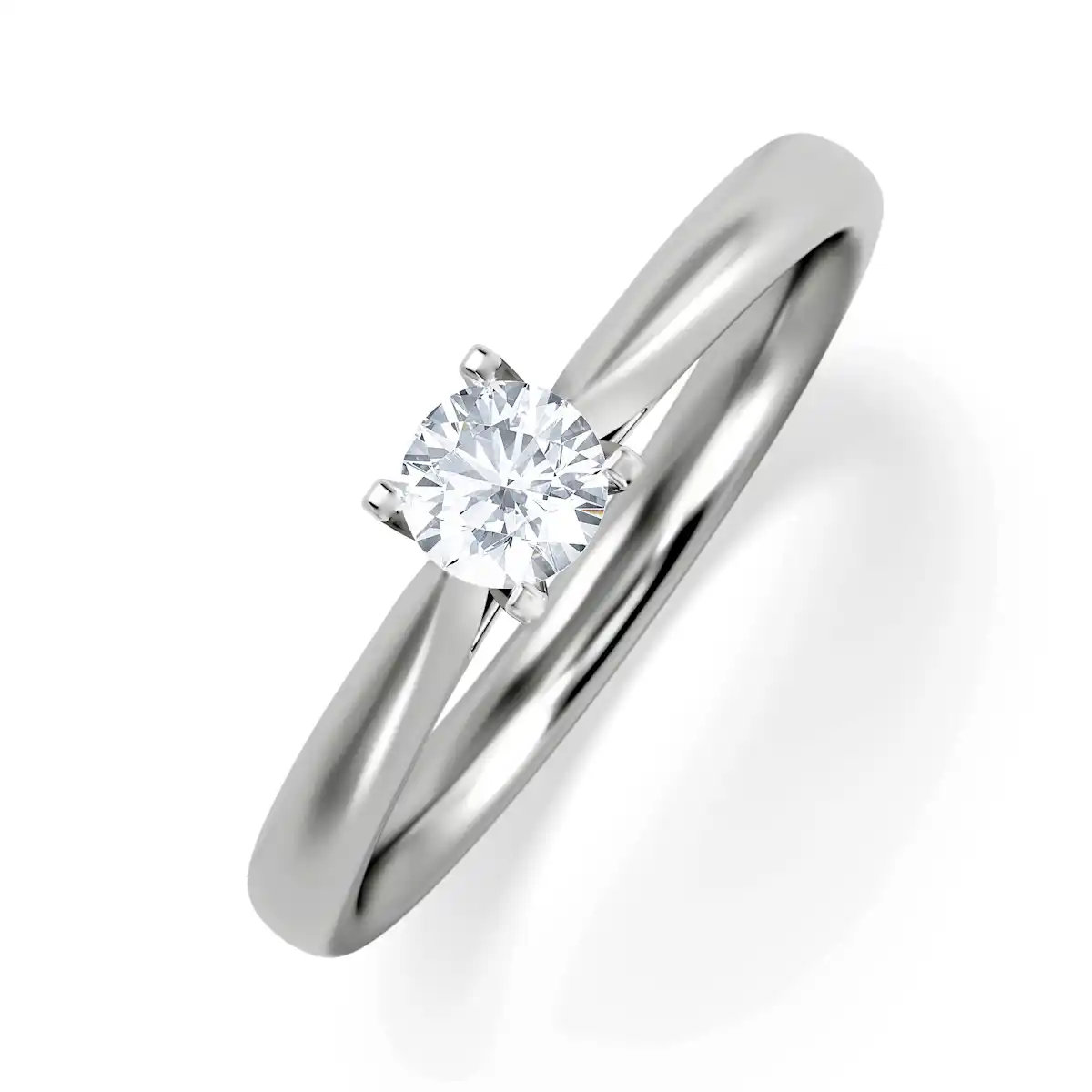 Certified Grace 18K White Gold Diamond Engagement Ring 0.25CT-F-G/VS