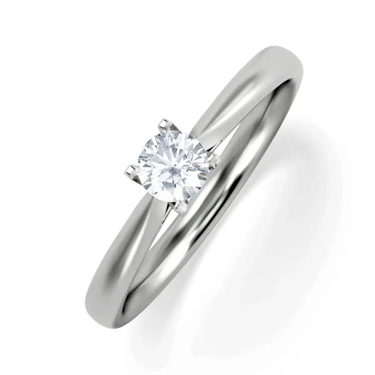 Certified Grace 18K White Gold Diamond Engagement Ring 0.25CT