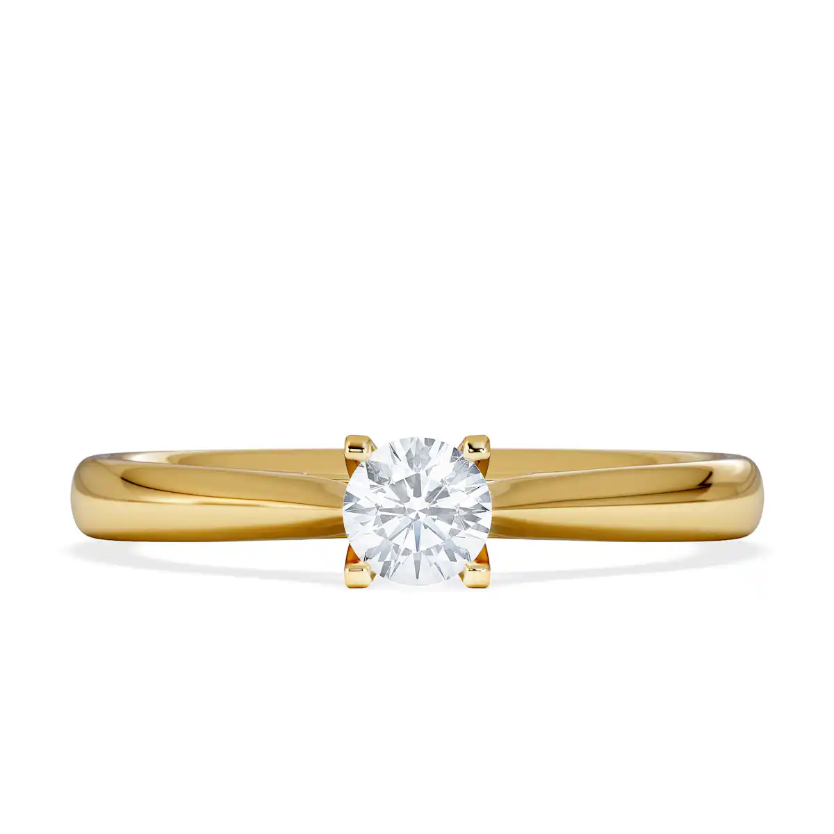 Certified Grace 18K Gold Diamond Engagement Ring 0.25CT-G-H/SI