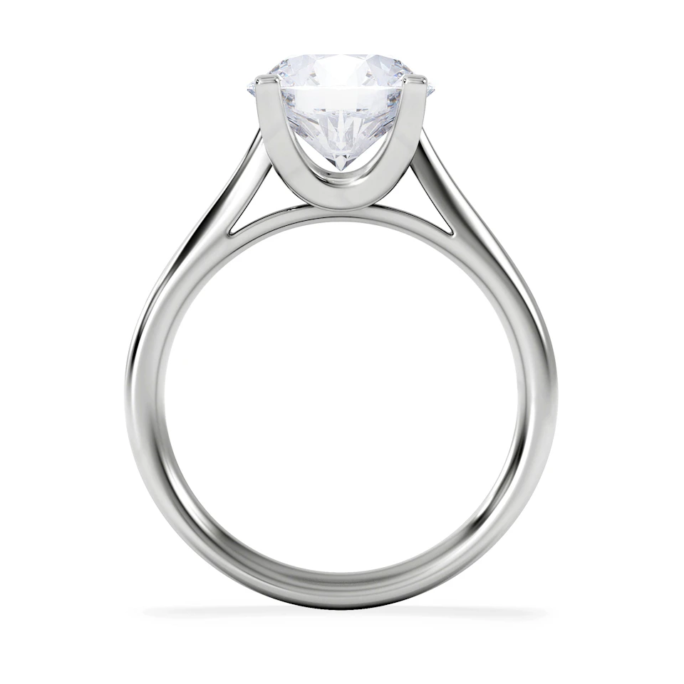 Grace 3.00ct Lab Diamond Round Cut Engagement Ring in 18K White Gold G/VS1