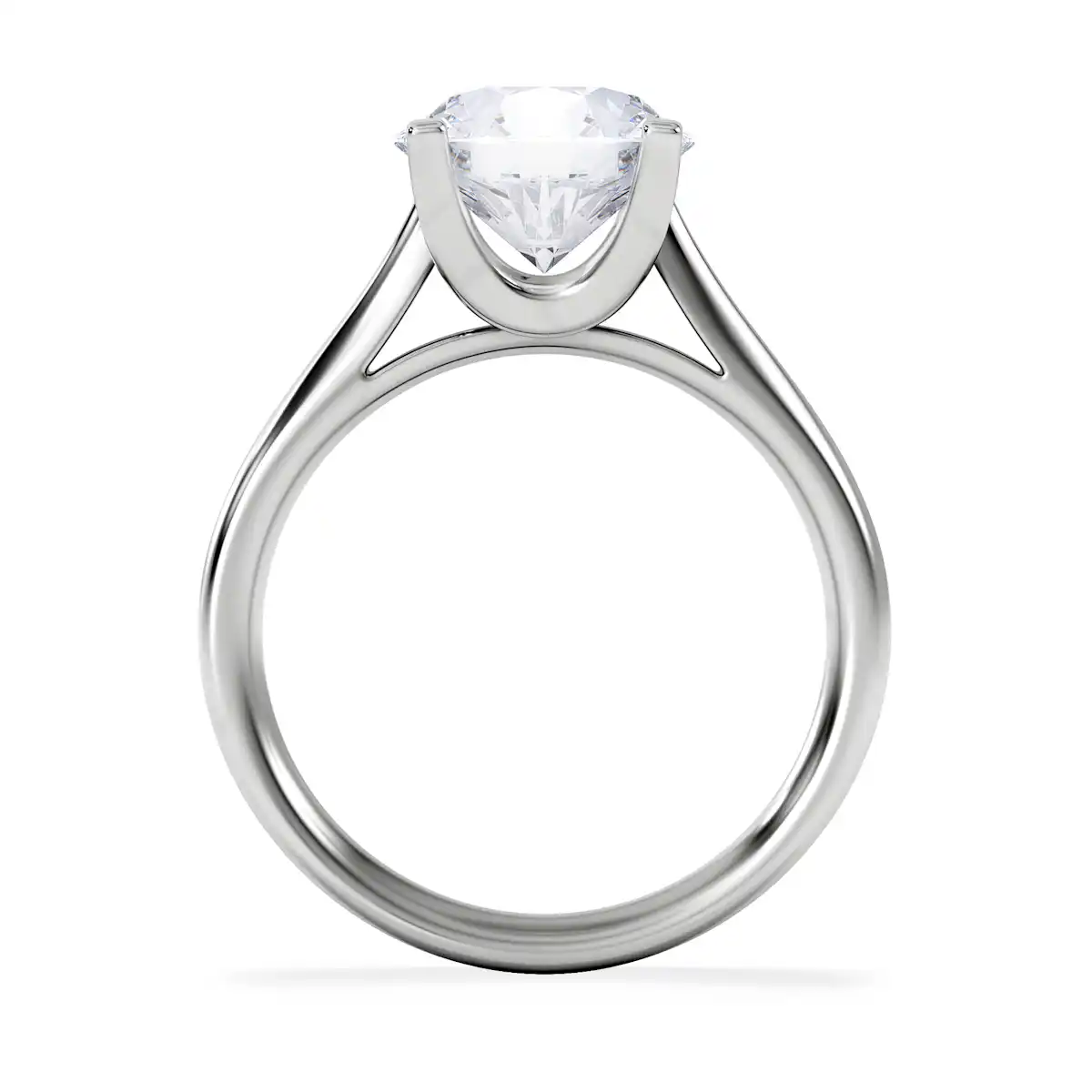 Grace 3.00ct Lab Diamond Round Cut Engagement Ring in 18K White Gold G/VS1
