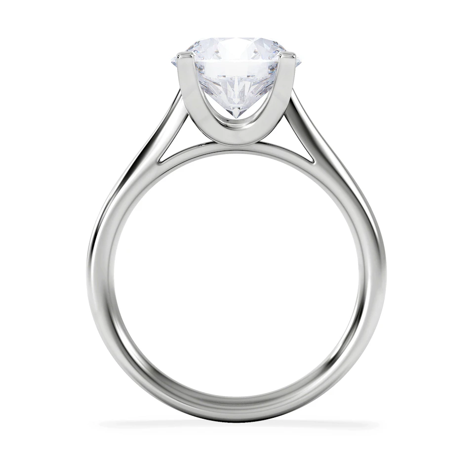 Grace 3.00ct Lab Diamond Round Cut Engagement Ring in Platinum G/VS1