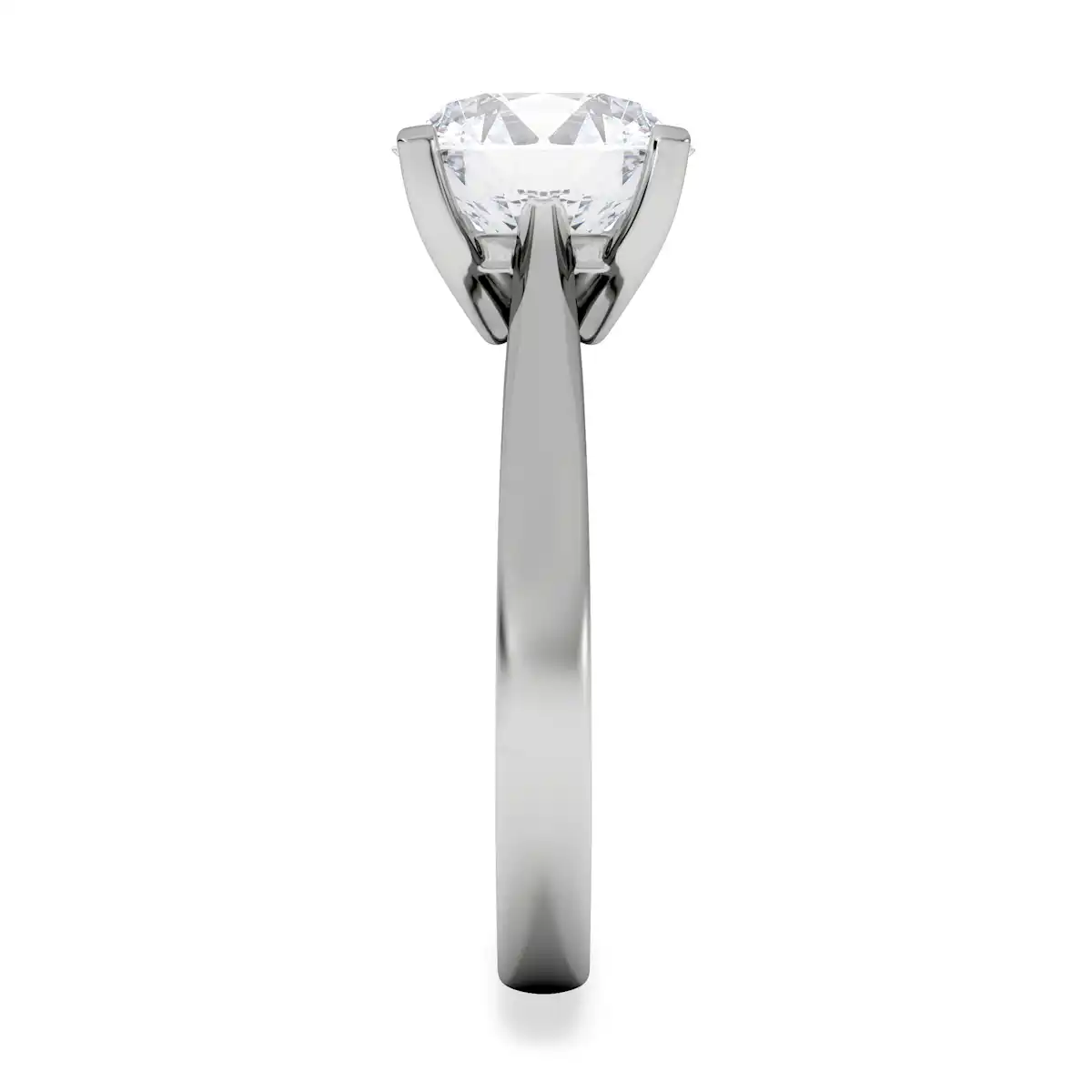 Grace 3.00ct Lab Diamond Round Cut Engagement Ring in 18K White Gold G/VS1